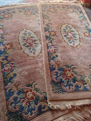 Coppia Tappeti Aubusson Floreali