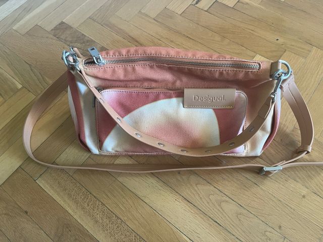 Bolso Desigual Rosa y Beige