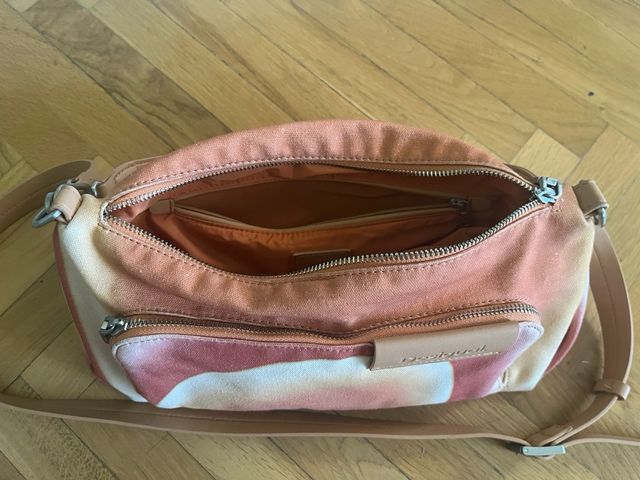 Bolso Desigual Rosa y Beige