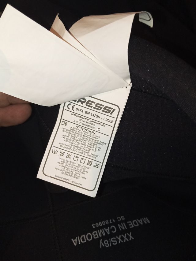 Traje de buceo Cressi DIVER 5mm Talla XXXS