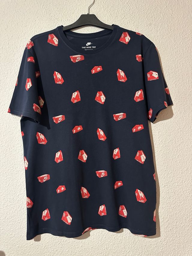 Camiseta Nike Azul Estampada