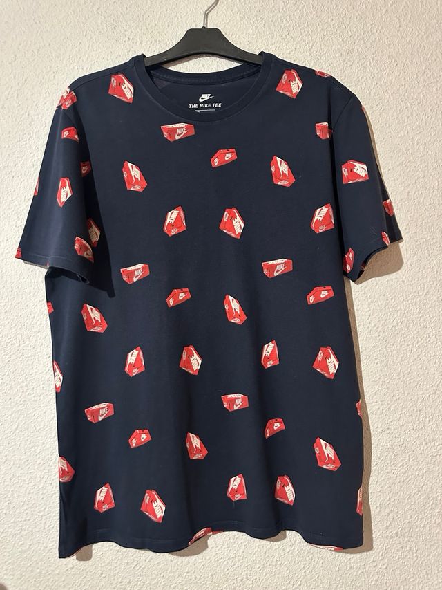 Camiseta Nike Azul Estampada