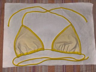 Reggiseno Per Bikini Giallo a Triangolo Regolabile