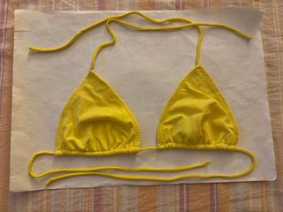 Reggiseno Per Bikini Giallo a Triangolo Regolabile