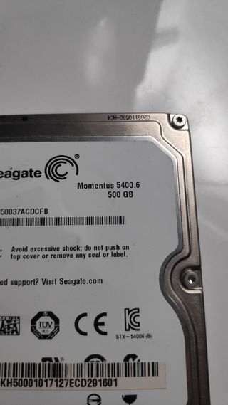 Disco Duro HDD Seagate Momentus 500GB