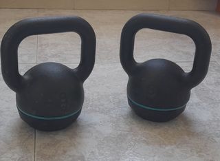 2 pesas Rusas de hierro fundido 8 kilos cada una 