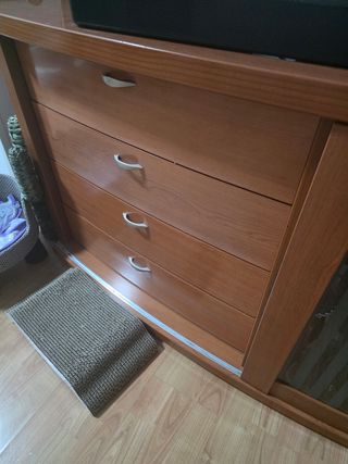 Mueble Bar Salón/Comedor Madera de cerezo, Cristal