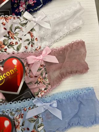 Lote 5 tangas Ancona florecitas S/M