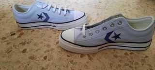 Zapatillas Converse Bajas Azul y Blanco