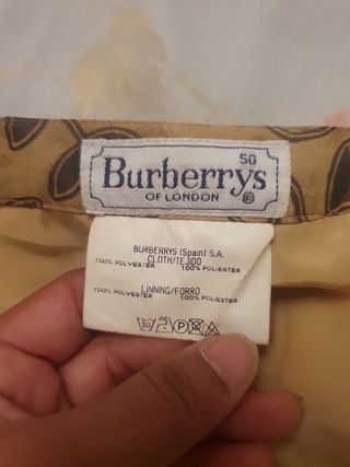 Falda Burberry Estampada Marrón