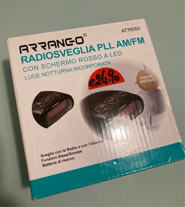 Radiosveglia Arrango PLL AM/FM LED Rosso