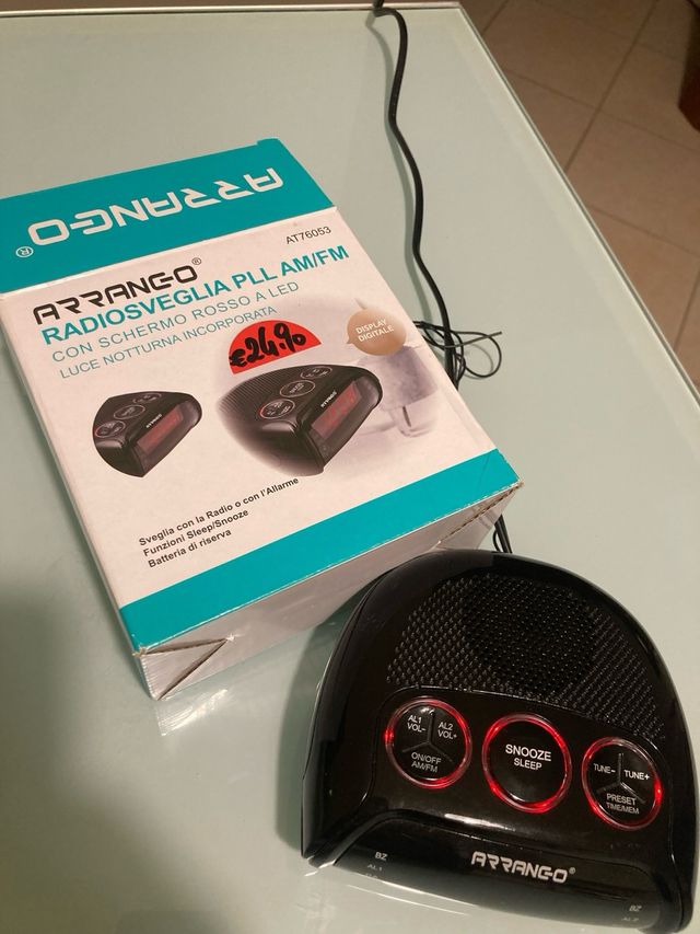Radiosveglia Arrango PLL AM/FM LED Rosso