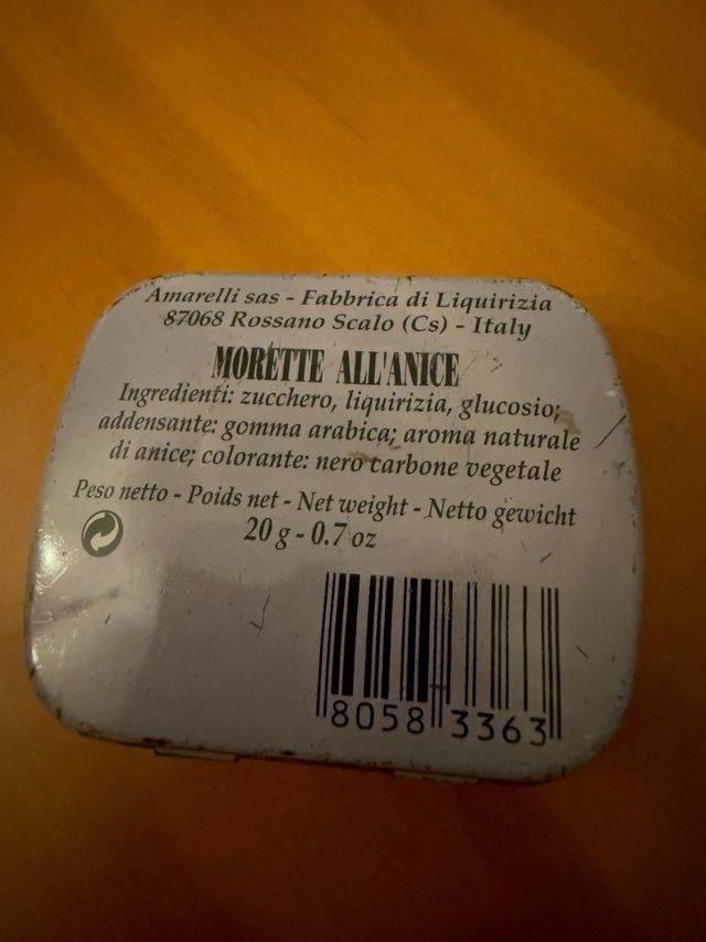 Caja de caramelos Liquirizia Amarelli