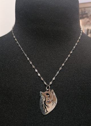Collana cuore acciaio
