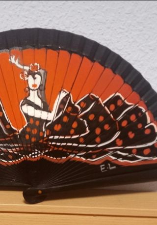 Abanico artesanal flamenco