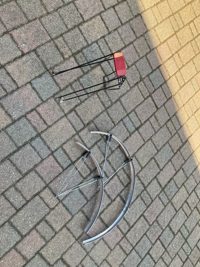 Parafanghi bici uomo e portapacchi