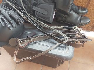 Lote Hípica: Casco, Botas, Chaleco, Guantes...