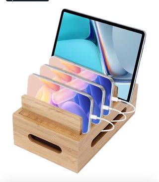 Cargador Múltiple Bambú iPhone y Apple Watch