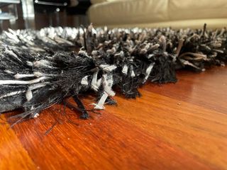 Alfombra Shaggy Negra y gris