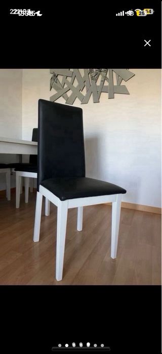 Mesa comedor extensible y 6 sillas