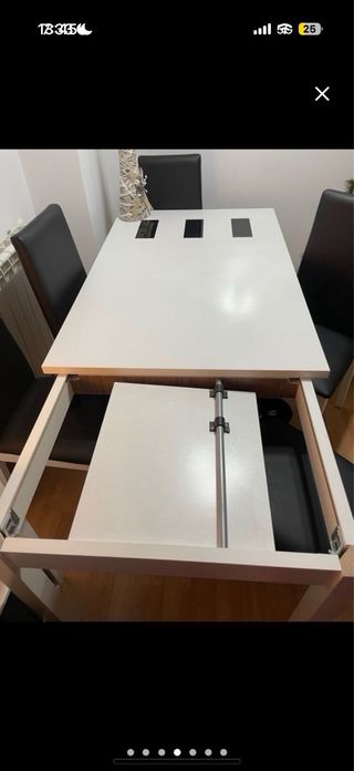 Mesa comedor extensible y 6 sillas
