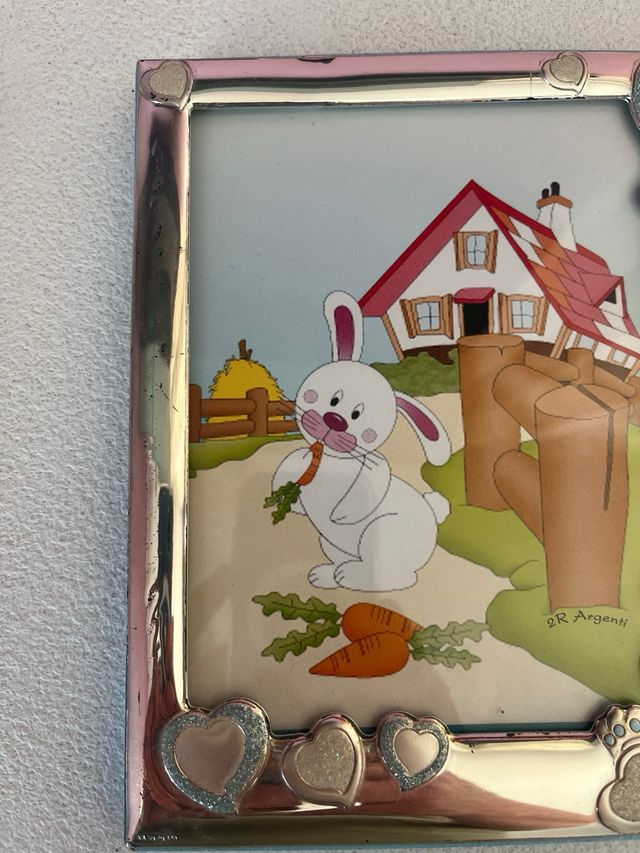 Cornice in lamina d'argento per bambini