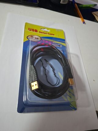 Cable USB 2M A-B Chapado en Oro