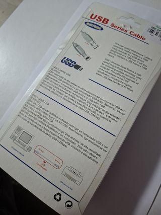 Cable USB 2M A-B Chapado en Oro