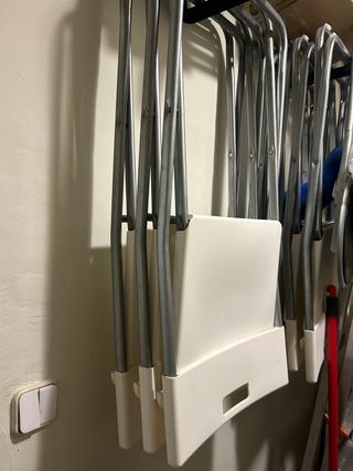 Sillas Ikea Blancas Plegables + cojines