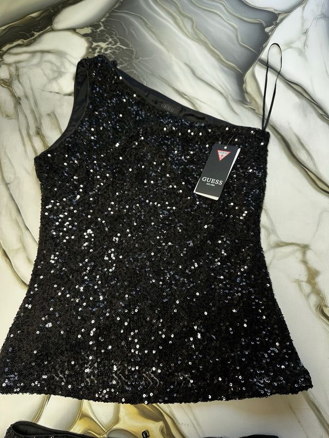 Completo Guess paillettes nero taglia M