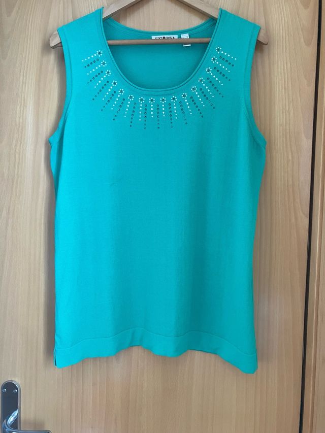 Punt Roma Top Tirantes Anchos Turquesa Talla G