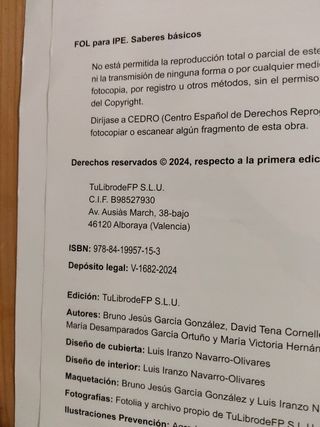 FOL para IPE 1 SABERES BÁSICOS