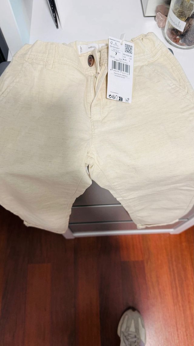 Pantalón de lino para niño sin estrenar