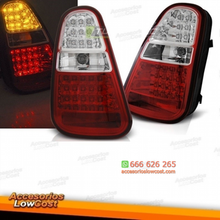 Faros traseros rojos y blancos para Mini Cooper R