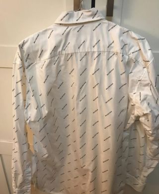 Camicia Balenciaga Logo All-Over Taglia 37