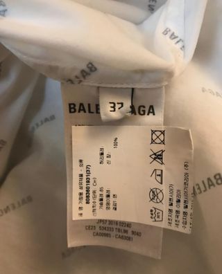 Camicia Balenciaga Logo All-Over Taglia 37