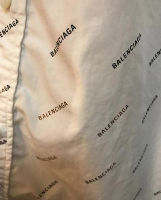 Camicia Balenciaga Logo All-Over Taglia 37