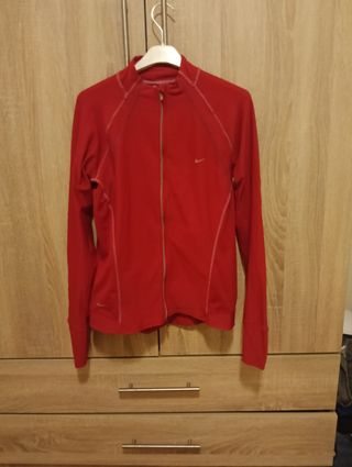 Chaqueta Cortavientos Nike Roja Mujer