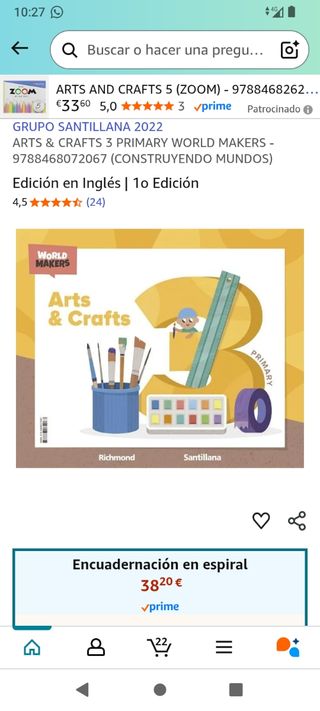 Libro arts and crafts 3 primaria