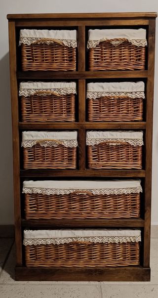 mueble plancha más estantería compañera con cestas