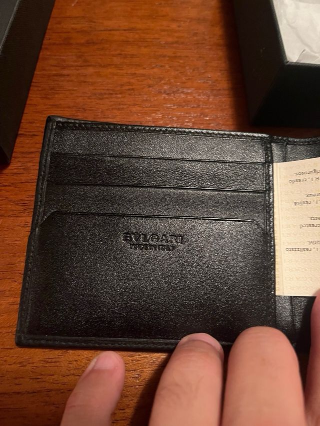 Portafoglio Bulgari Pelle Nera