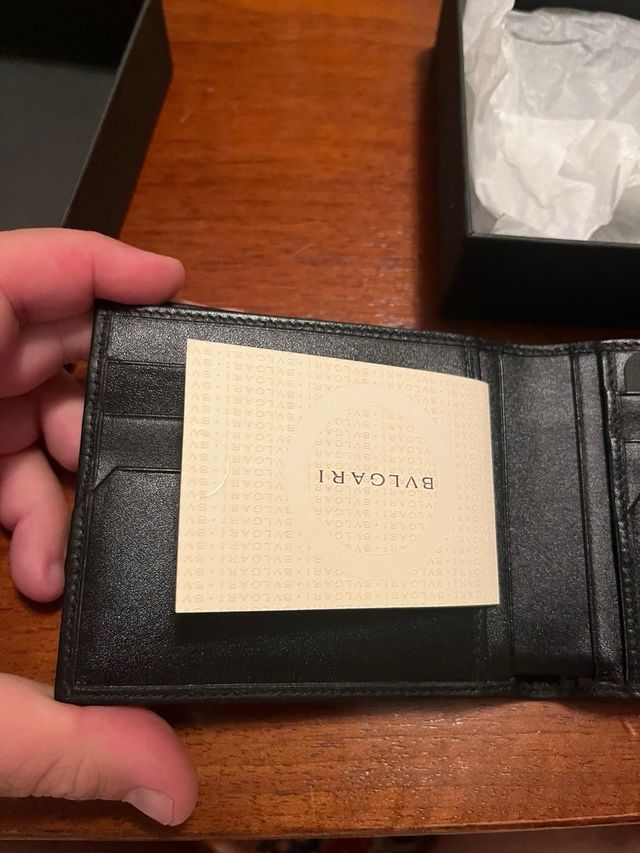 Portafoglio Bulgari Pelle Nera