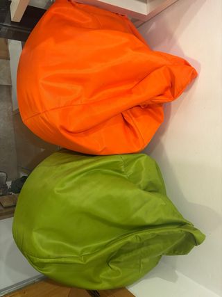Puff pera naranja y verde