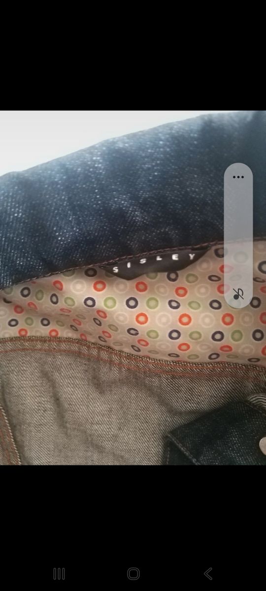 Giacca in denim blu usata poco