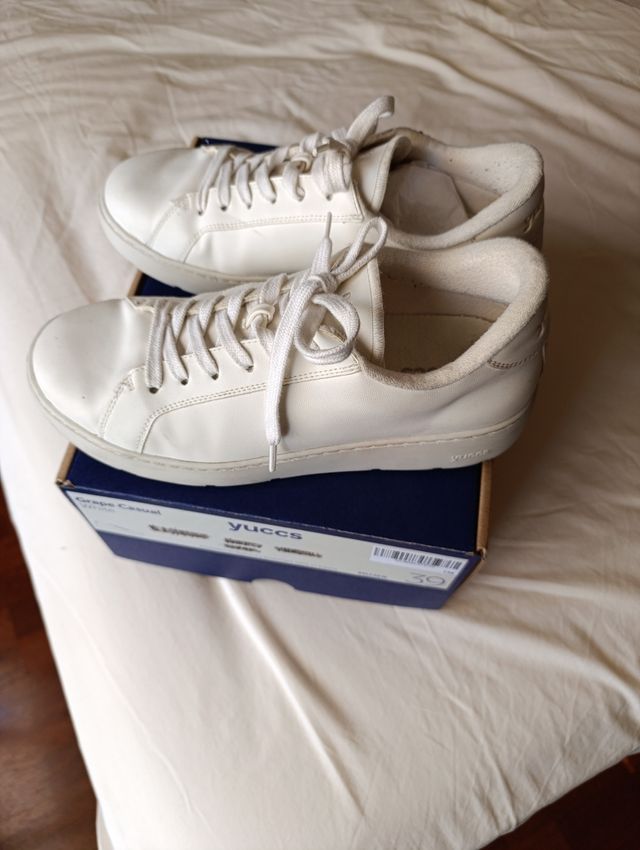 Zapatillas YUCCS Mujer Talla 39 Blancas.