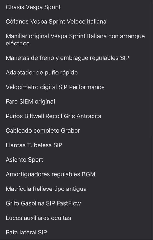 Vespa Sprint Veloce 215cc Negra