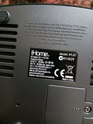 iHome ( mod  iPL22) para iPhone, iPod