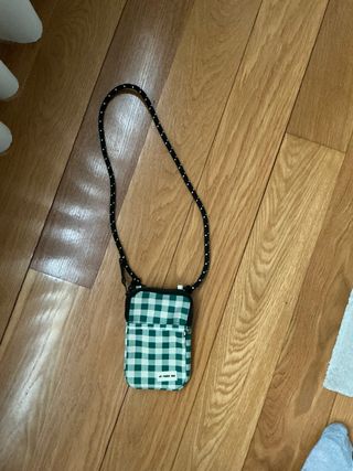 Bolso Mini Zara Verde Cuadros
