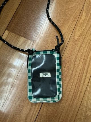 Bolso Mini Zara Verde Cuadros