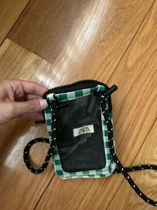 Bolso Mini Zara Verde Cuadros